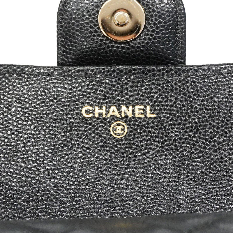 【6ib2053】シャネル ショルダーバッグ マトラッセ チェーンショルダー キャビアスキン ブラック シャンパンゴールド金具【中古】レディース