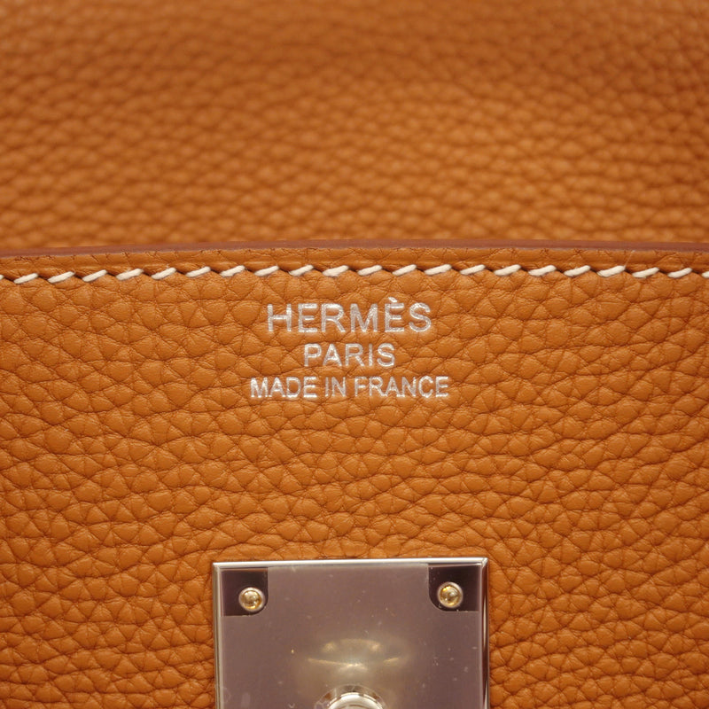 【6ib2054-g】エルメス ハンドバッグ バーキン35 トゴ ゴールド シルバー金具 G刻印【中古】レディース