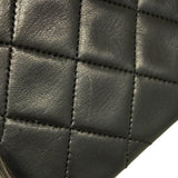 【6ib2062】シャネル ショルダーバッグ マトラッセ Wフラップ Wチェーン ラムスキン ブラック ゴールド金具【中古】レディース