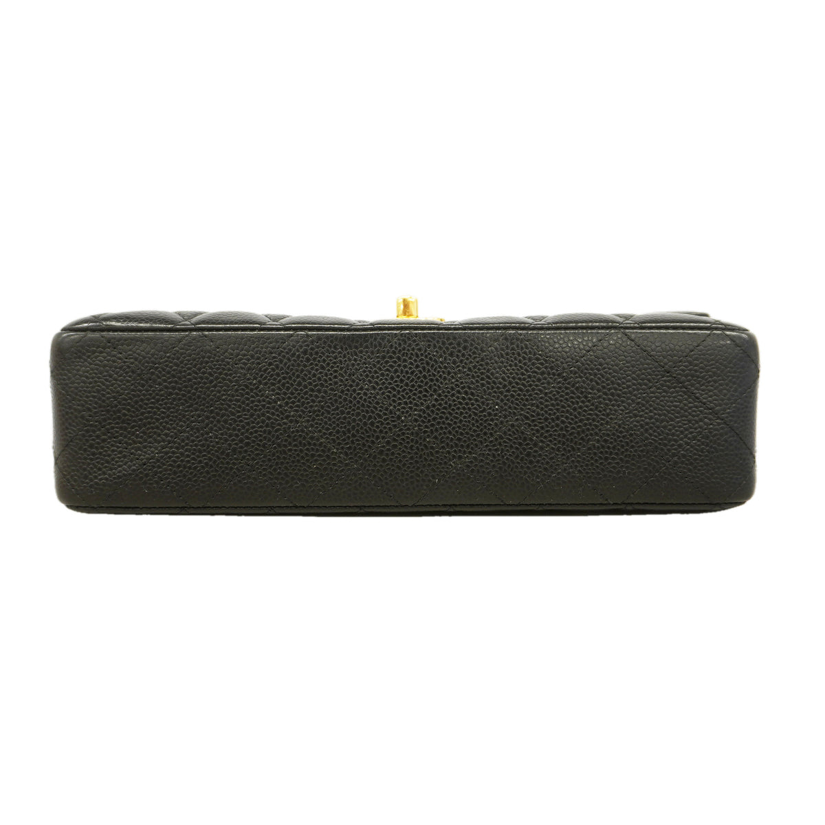 【6ib2063】シャネル ショルダーバッグ マトラッセ Wフラップ Wチェーン キャビアスキン ブラック ゴールド金具【中古】レディース