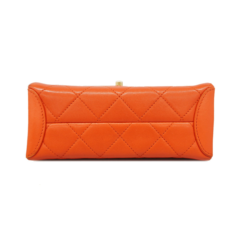 【6ib2065】シャネル ハンドバッグ マトラッセ チェーンショルダー トレンディCC ラムスキン レッド ゴールド金具 2wayバッグ【中古】レディース