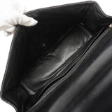 【6ib2069】シャネル ショルダーバッグ デカマトラッセ Wチェーン パテントレザー ブラック シルバー金具【中古】レディース