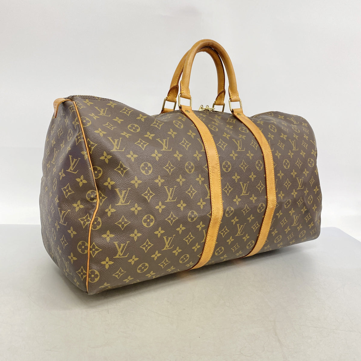 【6ib2071】ルイヴィトン ボストンバッグ モノグラム キーポル55 M41424 ブラウン【中古】メンズ レディース ユニセックス