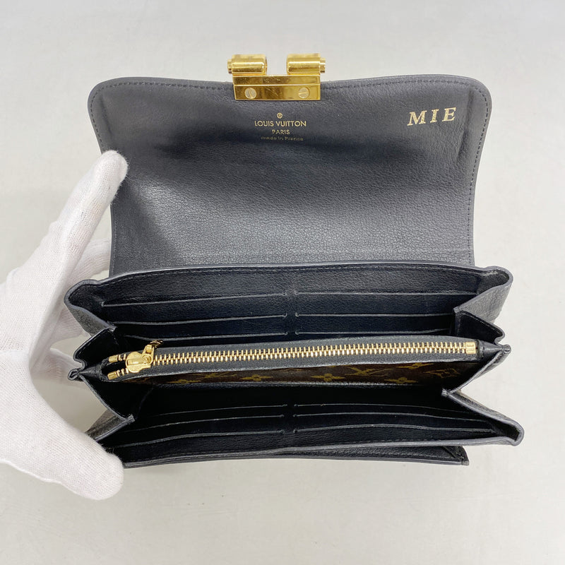 【6ib2077】ルイヴィトン 長財布 モノグラム ポルトフォイユエリゼ M60577 ブラウン ブラック【中古】レディース