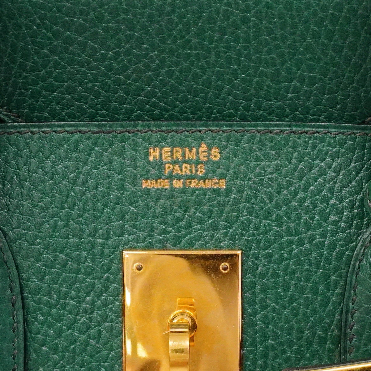 【6ib2080】エルメス ハンドバッグ バーキン35 アルデンヌ グリーン ゴールド金具 〇Y刻印【中古】レディース