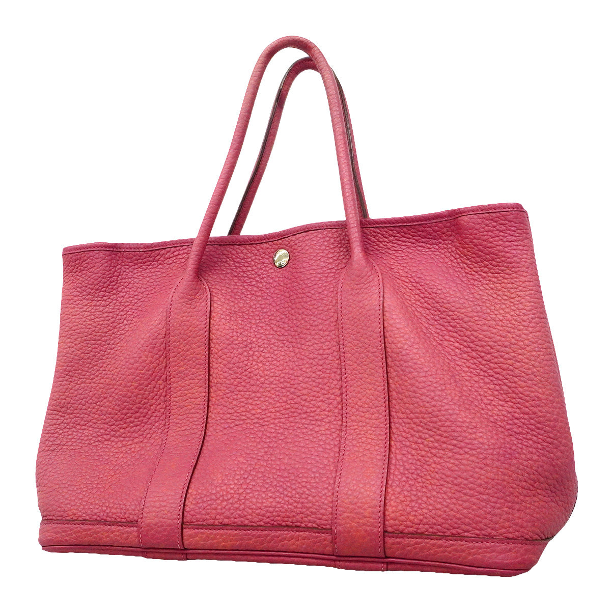 【6ib2081】エルメス トートバッグ ガーデンパーティPM ネゴンダ ローズウッド シルバー金具 □O刻印【中古】レディース