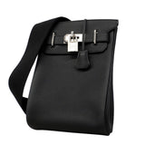 【6ib2093】エルメス ショルダーバッグ ケリーアッカドPM トゴ ブラック シルバー金具 W刻印【中古】レディース
