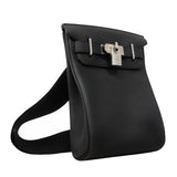 【6ib2093】エルメス ショルダーバッグ ケリーアッカドPM トゴ ブラック シルバー金具 W刻印【中古】レディース