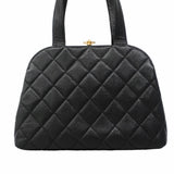 【6ib2096】シャネル ハンドバッグ マトラッセ キャビアスキン ブラック ゴールド金具【中古】レディース
