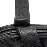 【6ib2096】シャネル ハンドバッグ マトラッセ キャビアスキン ブラック ゴールド金具【中古】レディース