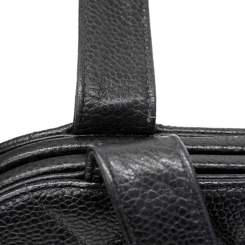【6ib2096】シャネル ハンドバッグ マトラッセ キャビアスキン ブラック ゴールド金具【中古】レディース