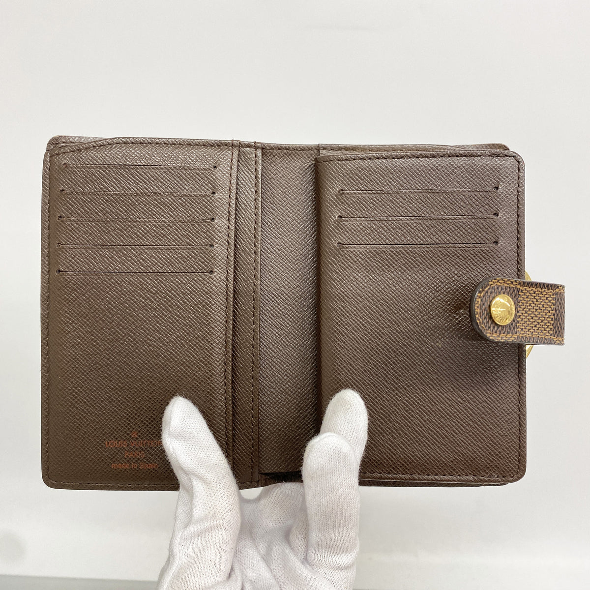 【6ib2105】ルイヴィトン 財布 ダミエ ポルトフォイユヴィエノワ N61674 エベヌ【中古】レディース