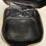 【6ib2107】シャネル バニティバッグ ビコローレ ラムスキン ブラック ゴールド金具【中古】レディース