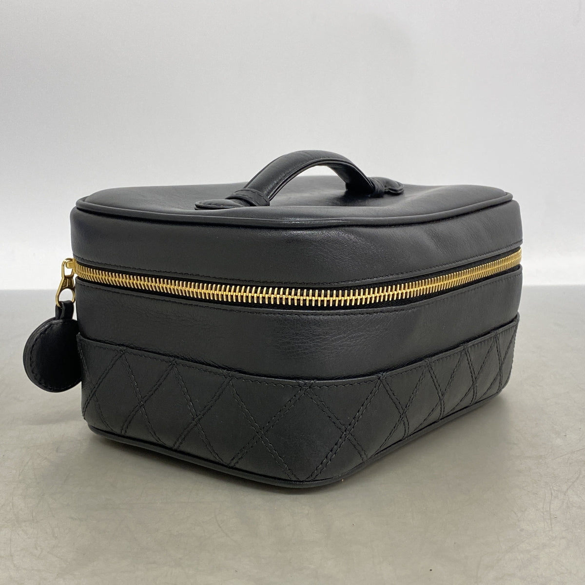 【6ib2107】シャネル バニティバッグ ビコローレ ラムスキン ブラック ゴールド金具【中古】レディース
