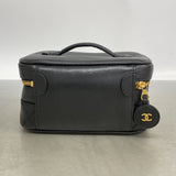 【6ib2107】シャネル バニティバッグ ビコローレ ラムスキン ブラック ゴールド金具【中古】レディース