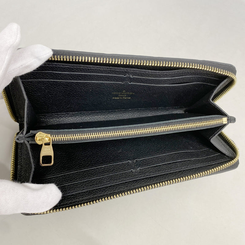 【6ib2112】ルイヴィトン 長財布 モノグラム・アンプラント ポルトフォイユクレマンス M60171 ノワール【中古】レディース