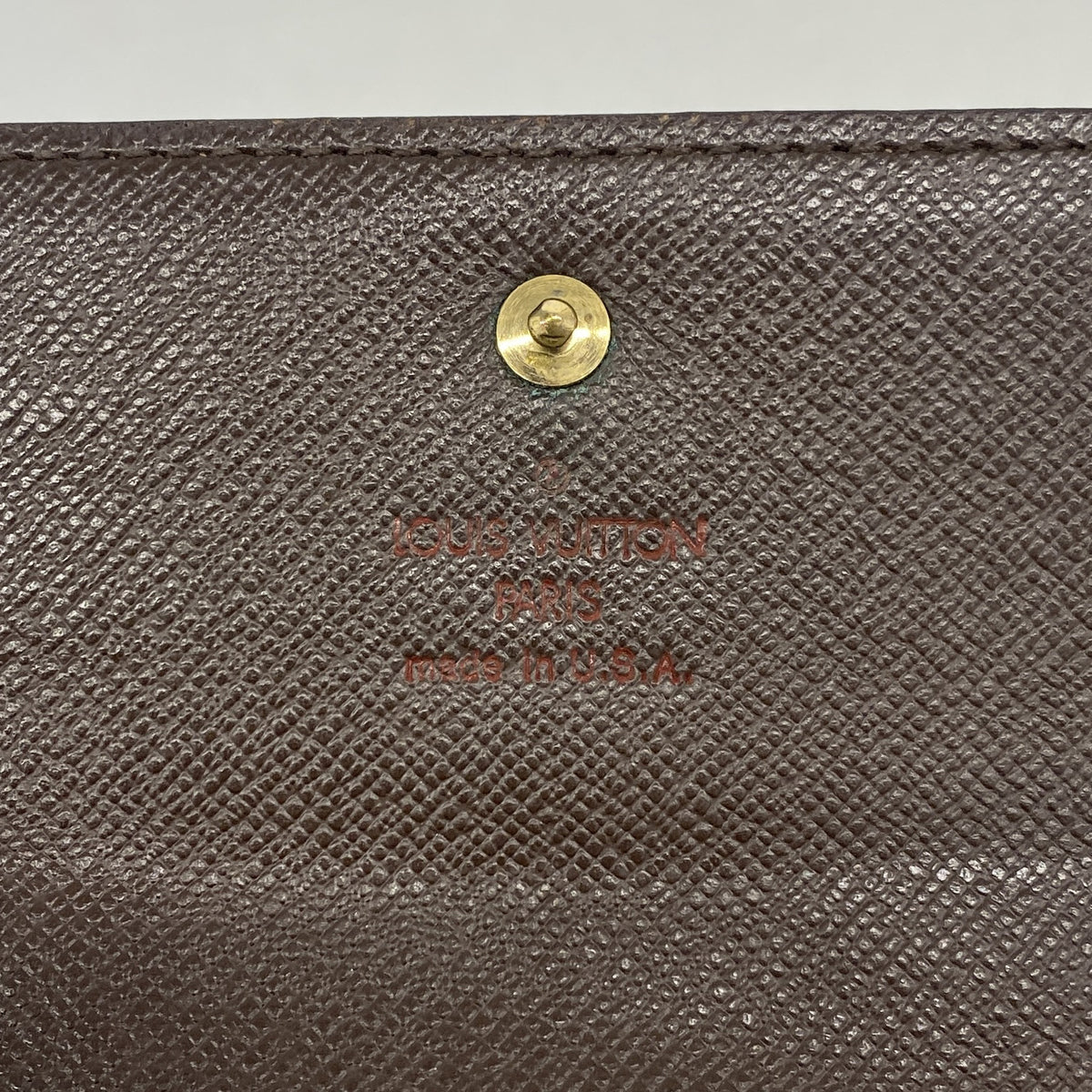 【6ib2119】ルイヴィトン 三つ折り財布 ダミエ ポルトモネビエカルトクレディ N61652 エベヌ【中古】レディース
