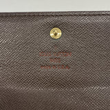 【6ib2119】ルイヴィトン 三つ折り財布 ダミエ ポルトモネビエカルトクレディ N61652 エベヌ【中古】レディース