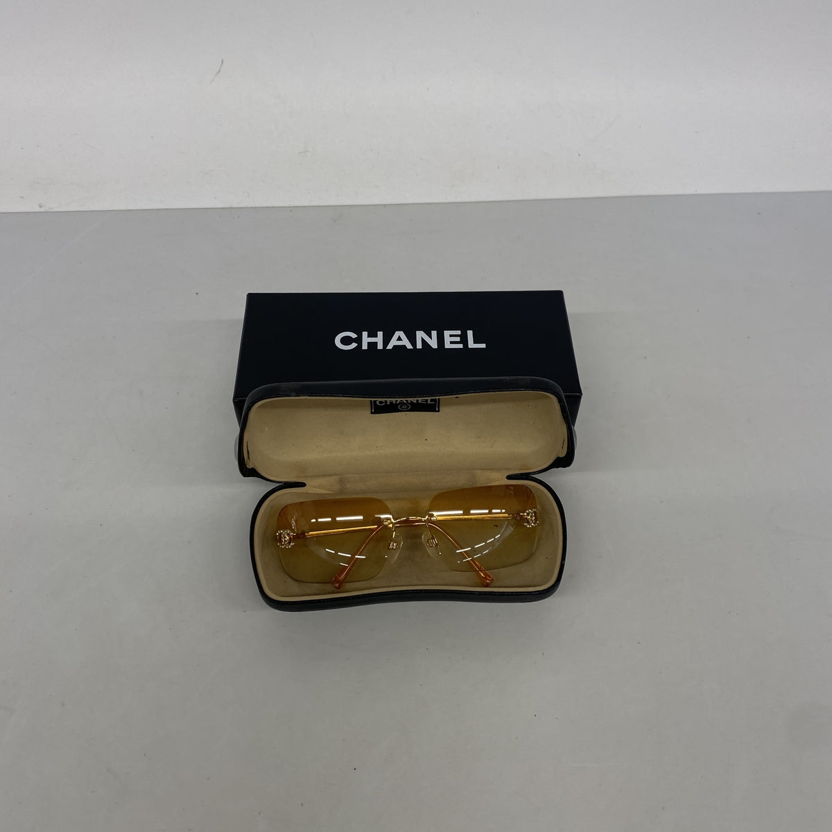 【6ib2123】シャネル サングラス 4017-D プラスチック ブラウン ゴールド金具【中古】レディース