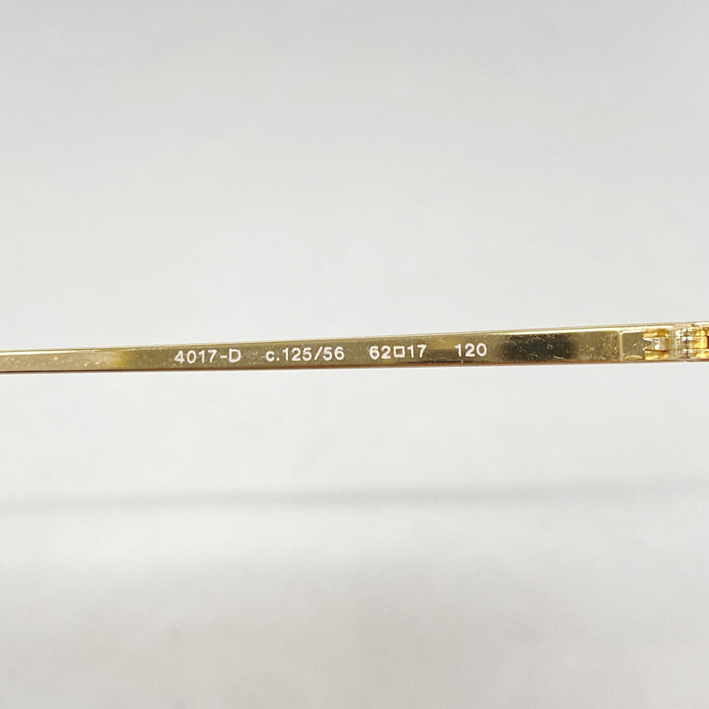 【6ib2123】シャネル サングラス 4017-D プラスチック ブラウン ゴールド金具【中古】レディース