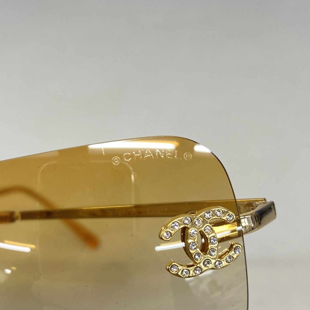 【6ib2123】シャネル サングラス 4017-D プラスチック ブラウン ゴールド金具【中古】レディース