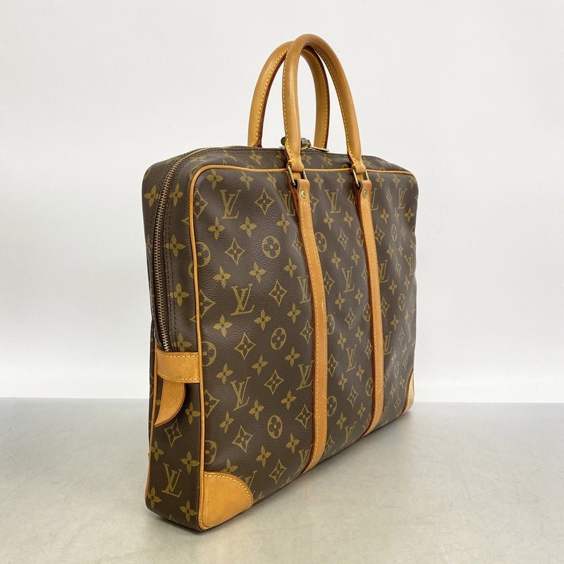 【6ib2129】ルイヴィトン ブリーフケース モノグラム ポルトドキュマンヴォワヤージュ M53361 ブラウン【中古】メンズ