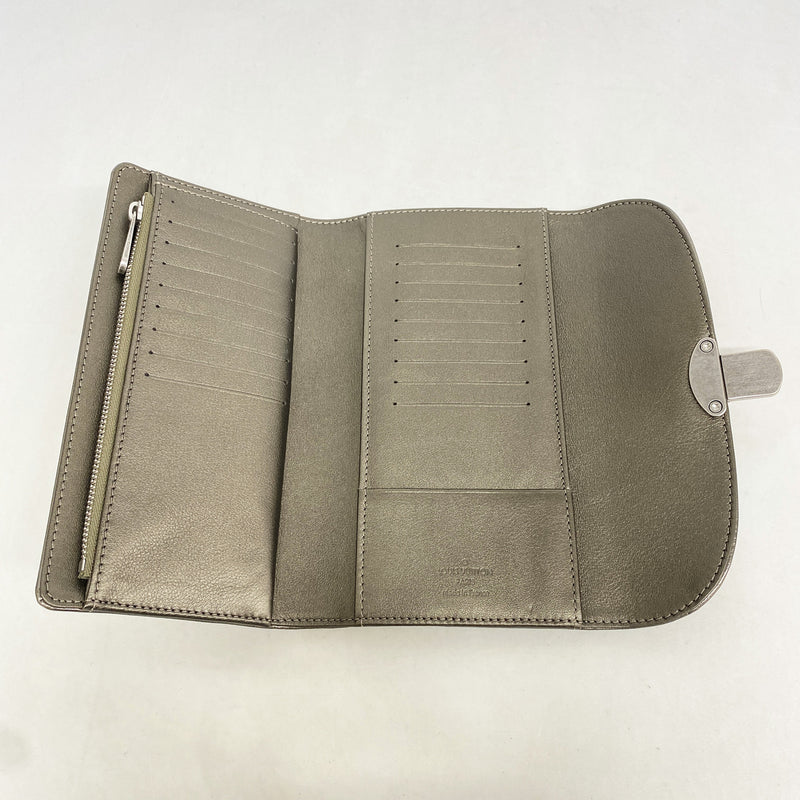 【6ib2131】ルイヴィトン 三つ折り長財布 マヒナ ポルトフォイユ アメリア M95716 ブロンズ【中古】レディース