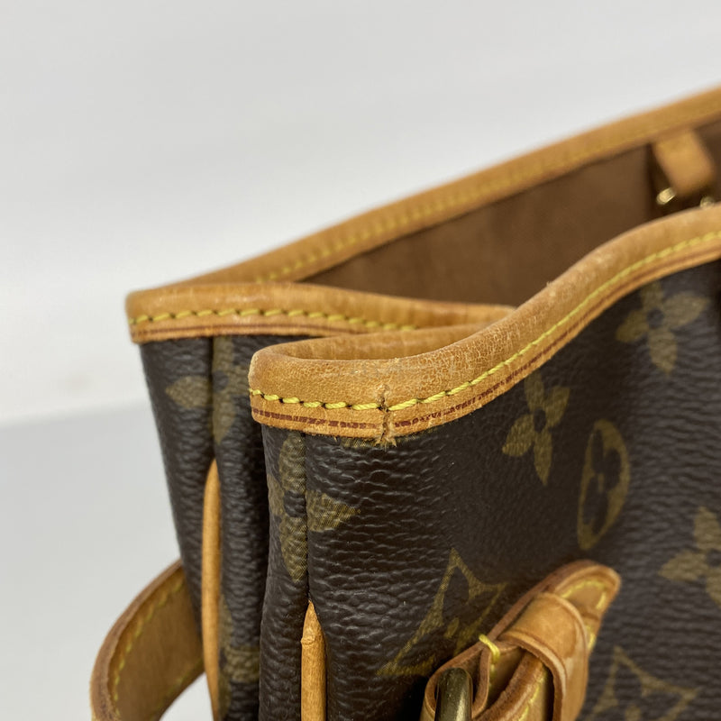【6ib2160】ルイヴィトン トートバッグ モノグラム バティニョールオリゾンタル M51154 ブラウン【中古】レディース
