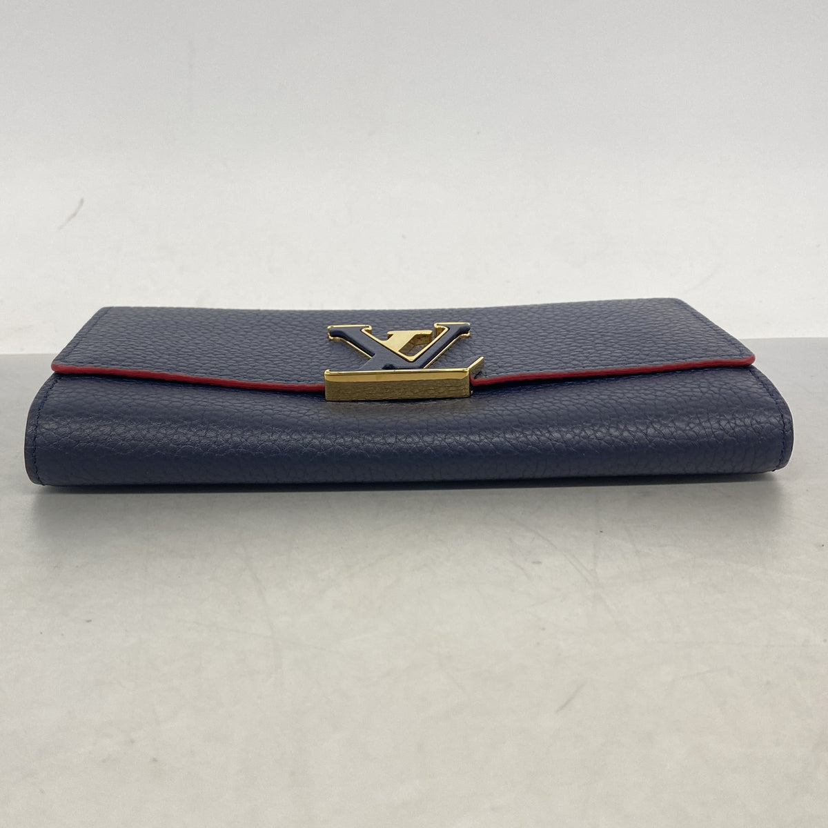 【6ib2166】ルイヴィトン 長財布 トリヨン ポルトフォイユカプシーヌ M63739 マリーヌルージュ【中古】レディース