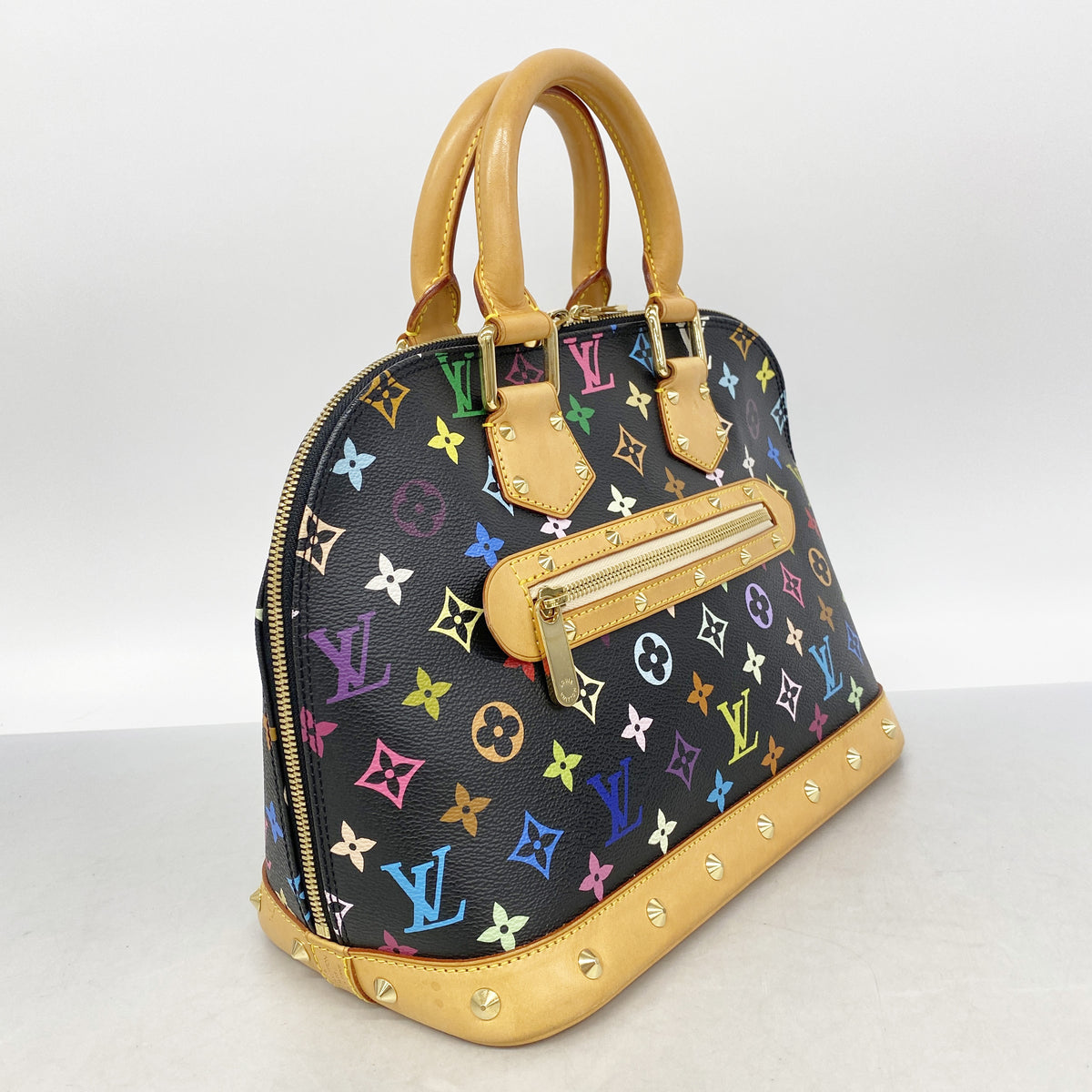 【6ib2171】ルイヴィトン ハンドバッグ モノグラム・マルチカラー アルマ M92646 ノワール【中古】レディース