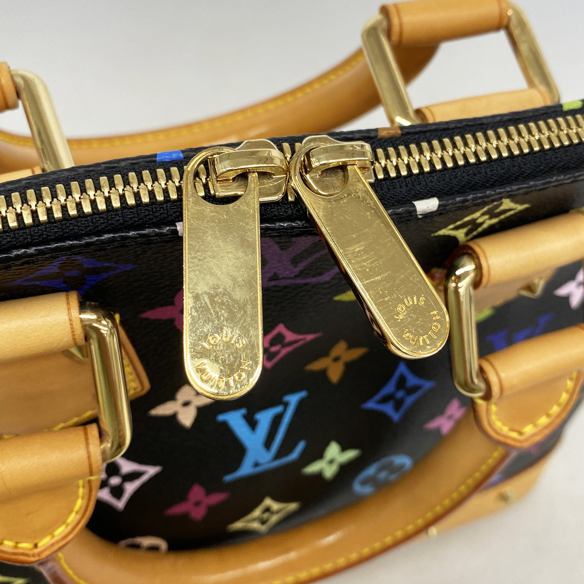 【6ib2171】ルイヴィトン ハンドバッグ モノグラム・マルチカラー アルマ M92646 ノワール【中古】レディース