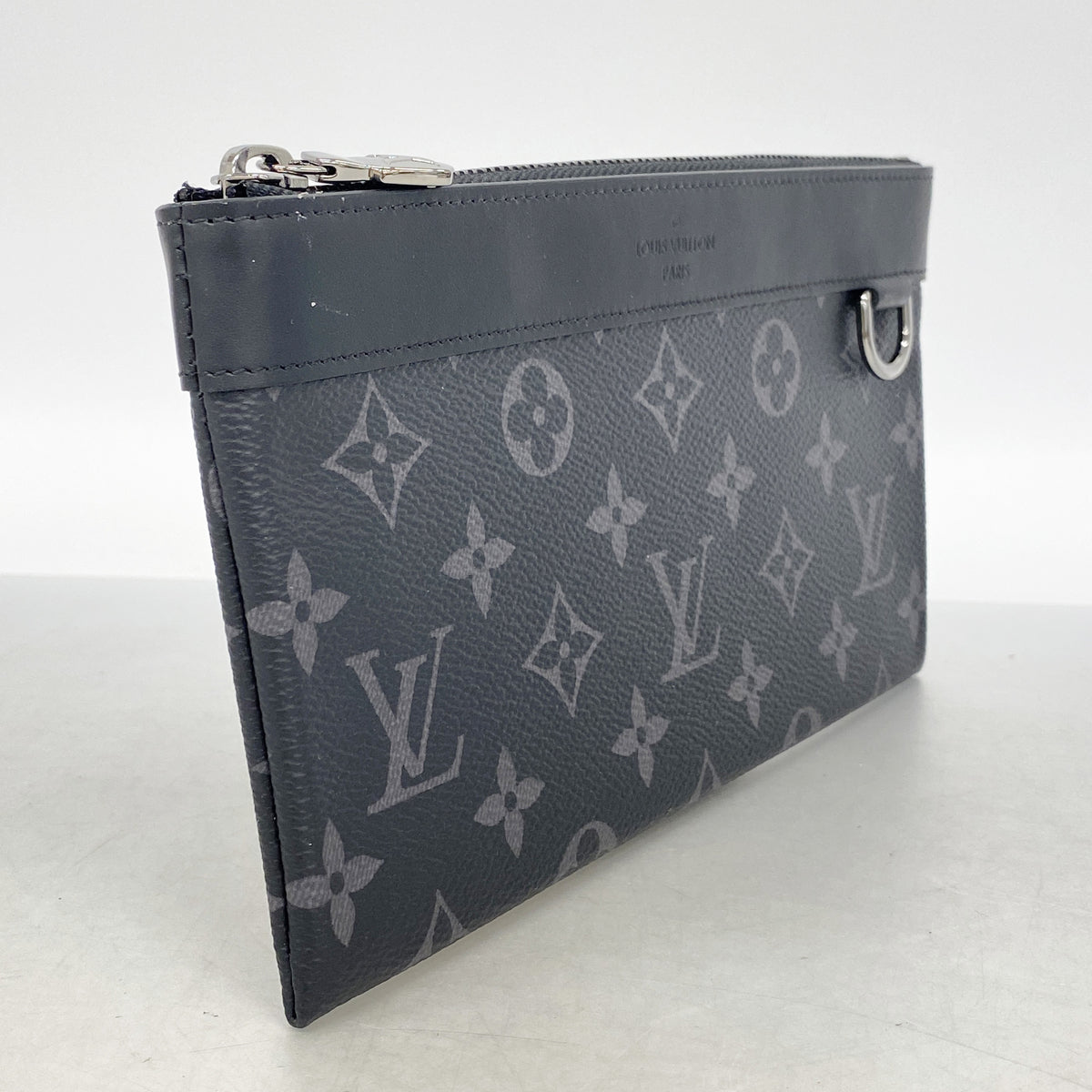 【6ib2174】ルイヴィトン ポーチ モノグラム・エクリプス ポシェットディスカバリーPM M44323 ブラック【中古】メンズ