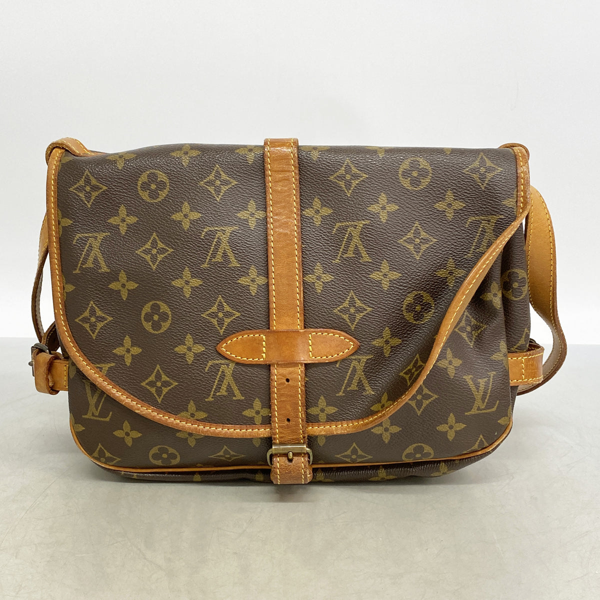 【6ib2183】ルイヴィトン ショルダーバッグ モノグラム ソミュール30 M42256 ブラウン【中古】レディース