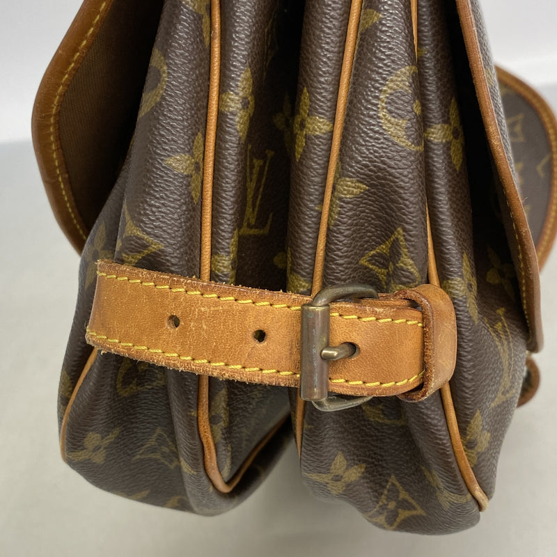 【6ib2183】ルイヴィトン ショルダーバッグ モノグラム ソミュール30 M42256 ブラウン【中古】レディース
