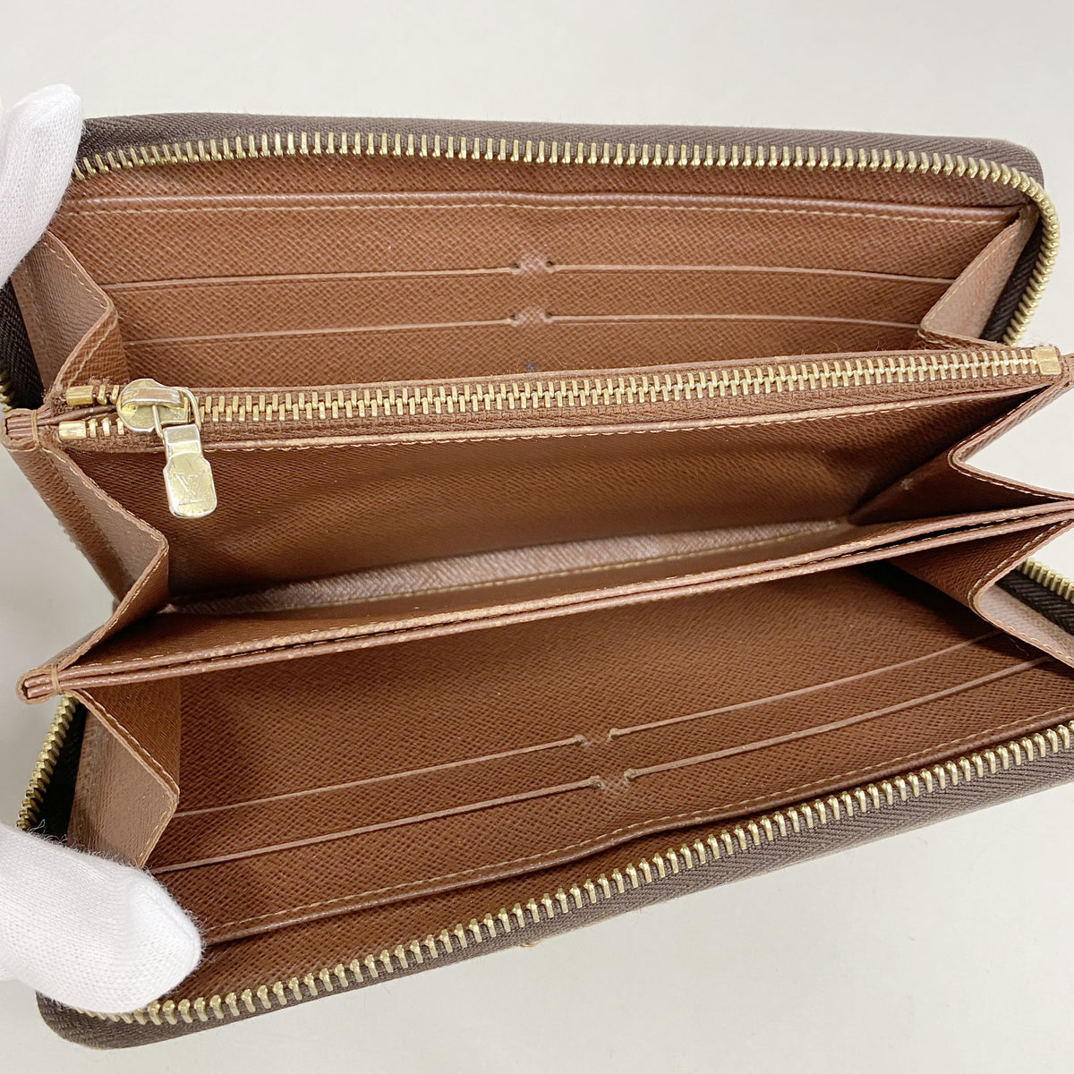 【6ib2186】ルイヴィトン 長財布 モノグラム ジッピーウォレット M60017 ブラウン【中古】メンズ レディース ユニセックス