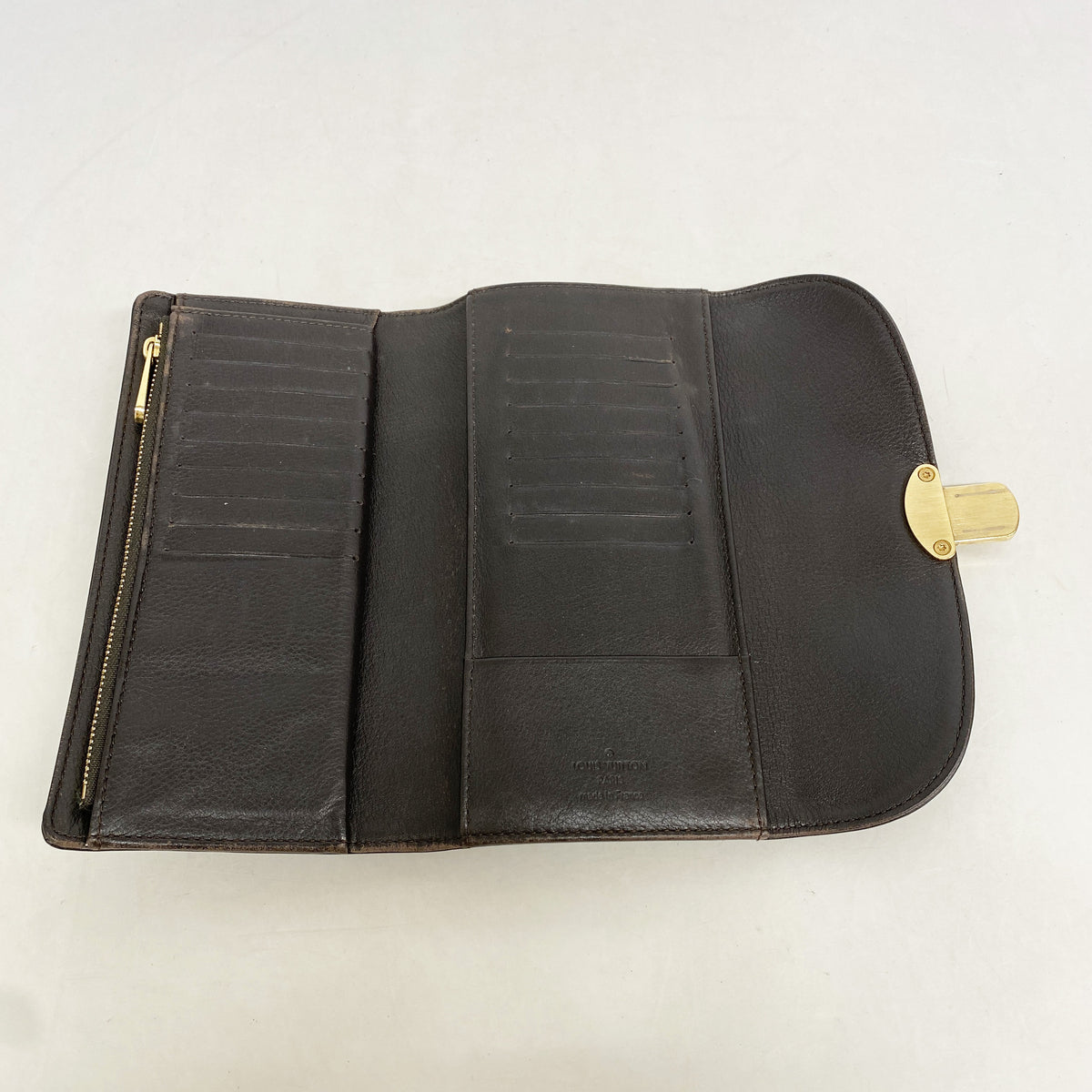 【6ib2187】ルイヴィトン 三つ折り長財布 マヒナ ポルトフォイユアメリア M95968 ショコラ【中古】レディース