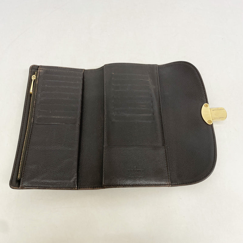 【6ib2187】ルイヴィトン 三つ折り長財布 マヒナ ポルトフォイユアメリア M95968 ショコラ【中古】レディース