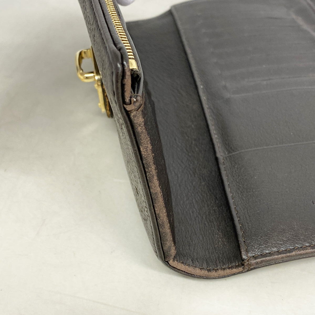 【6ib2187】ルイヴィトン 三つ折り長財布 マヒナ ポルトフォイユアメリア M95968 ショコラ【中古】レディース