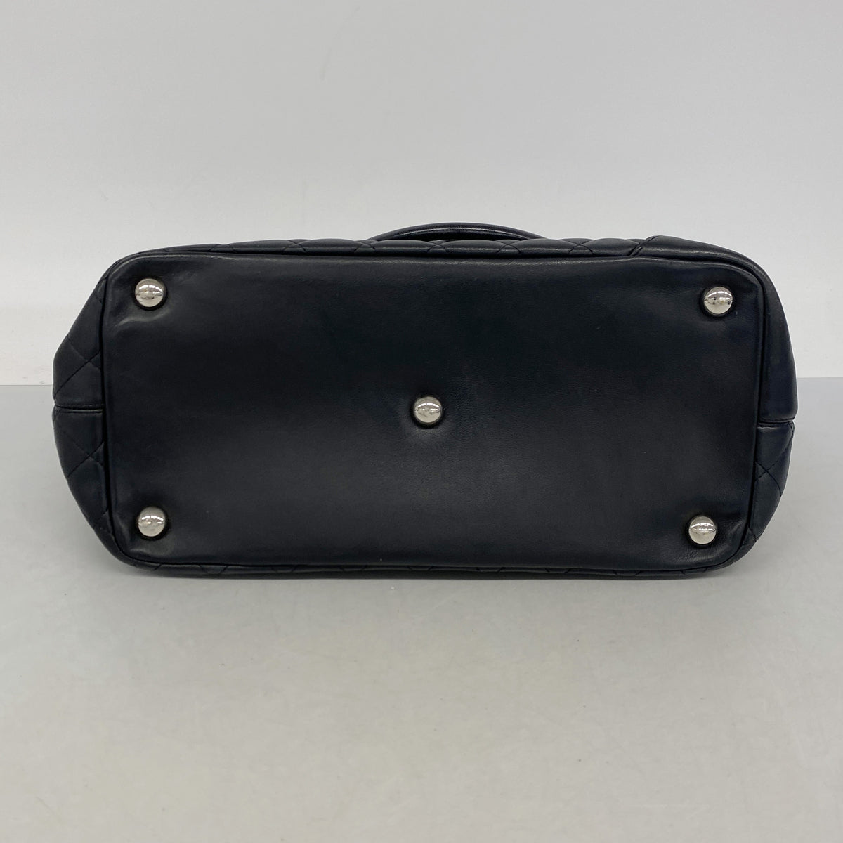 【6ib2188-h】シャネル トートバッグ カンボン ラムスキン ブラック シルバー金具【中古】レディース