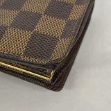 【6ib2190-h】ルイヴィトン 財布 ダミエ ポルトモネビエヴィエノワ N61664 エベヌ【中古】レディース