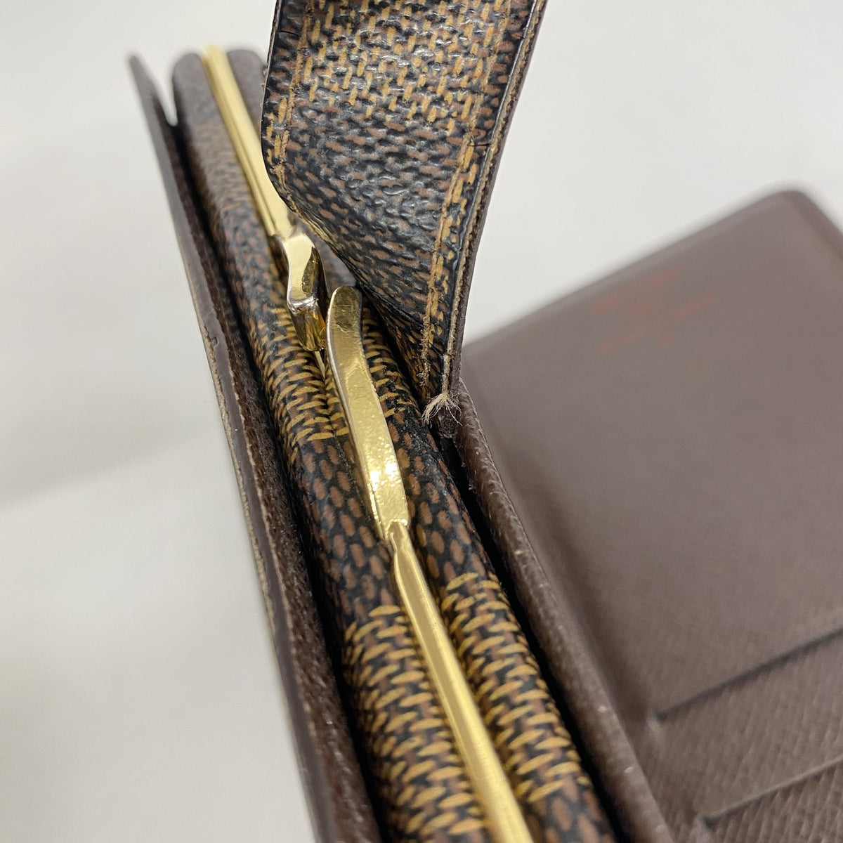 【6ib2190-h】ルイヴィトン 財布 ダミエ ポルトモネビエヴィエノワ N61664 エベヌ【中古】レディース