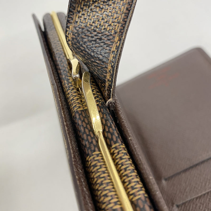 【6ib2190-h】ルイヴィトン 財布 ダミエ ポルトモネビエヴィエノワ N61664 エベヌ【中古】レディース