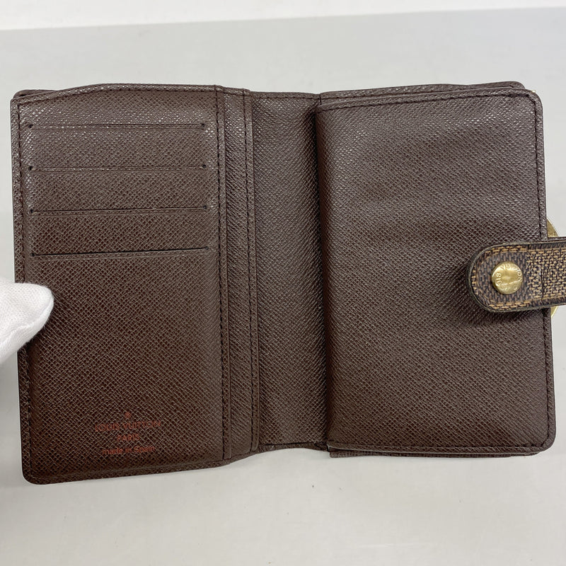 【6ib2190-h】ルイヴィトン 財布 ダミエ ポルトモネビエヴィエノワ N61664 エベヌ【中古】レディース