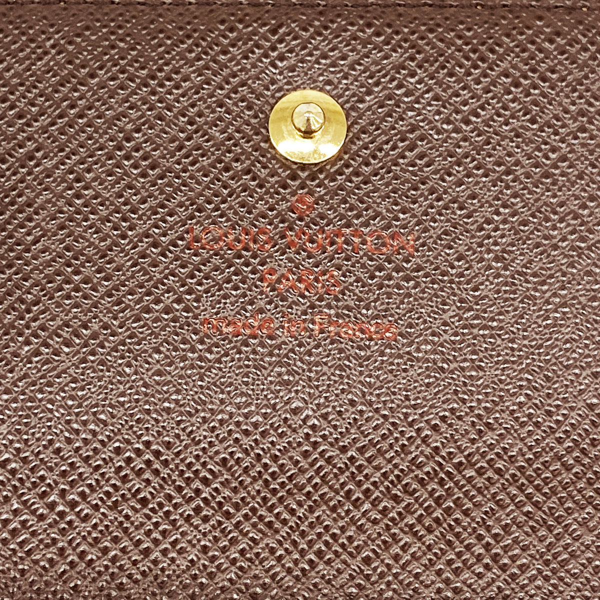 【6ib2191】ルイヴィトン 三つ折り財布 ダミエ ポルトフォイユエリーズ N61654 エベヌ【中古】レディース