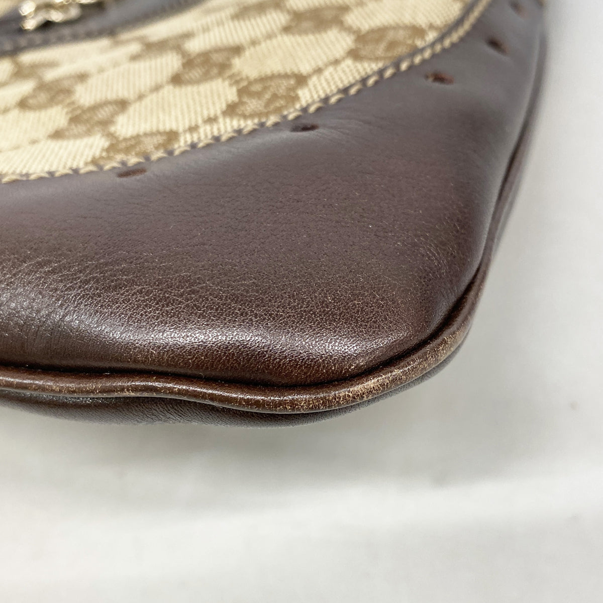 【6ib2200】グッチ ショルダーバッグ GGキャンバス 145778 キャンバス ブラウン シャンパンゴールド金具【中古】レディース