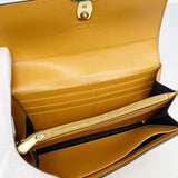 【6ib2201】サルヴァトーレフェラガモ 長財布 ヴァラ レザー オレンジ ゴールド金具【中古】レディース