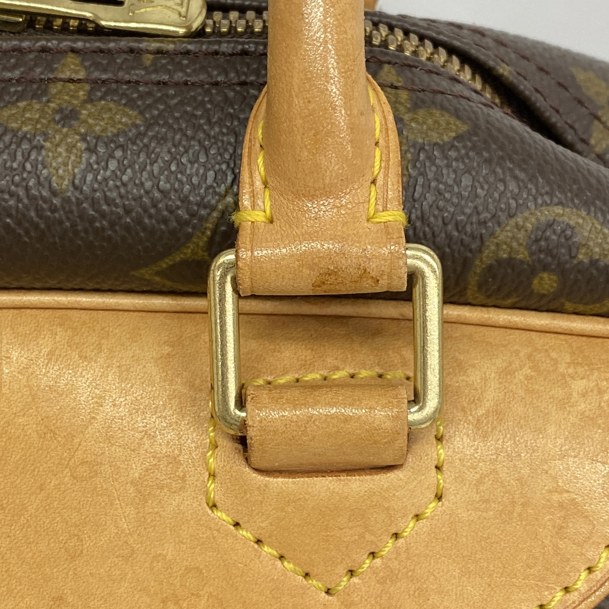 【6ib2203】ルイヴィトン ハンドバッグ モノグラム ドーヴィル M47270 ブラウン【中古】レディース