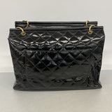 【6ib2212】シャネル トートバッグ マトラッセ パテントレザー ブラック ゴールド金具【中古】レディース
