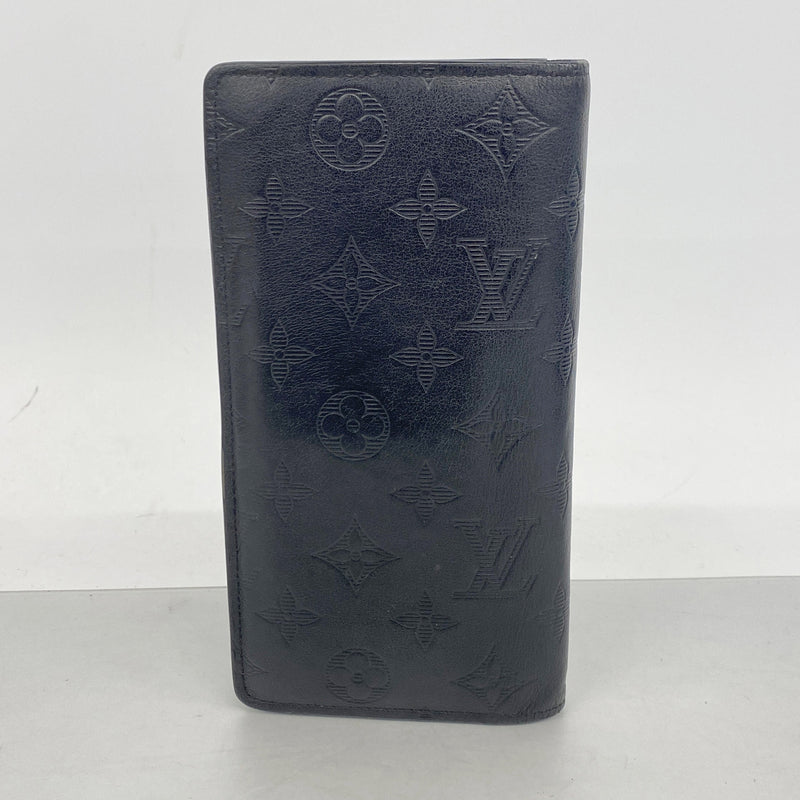 【6ib2219】ルイヴィトン 長財布 モノグラム・シャドウ ポルトフォイユブラザ M62900 ブラック【中古】メンズ