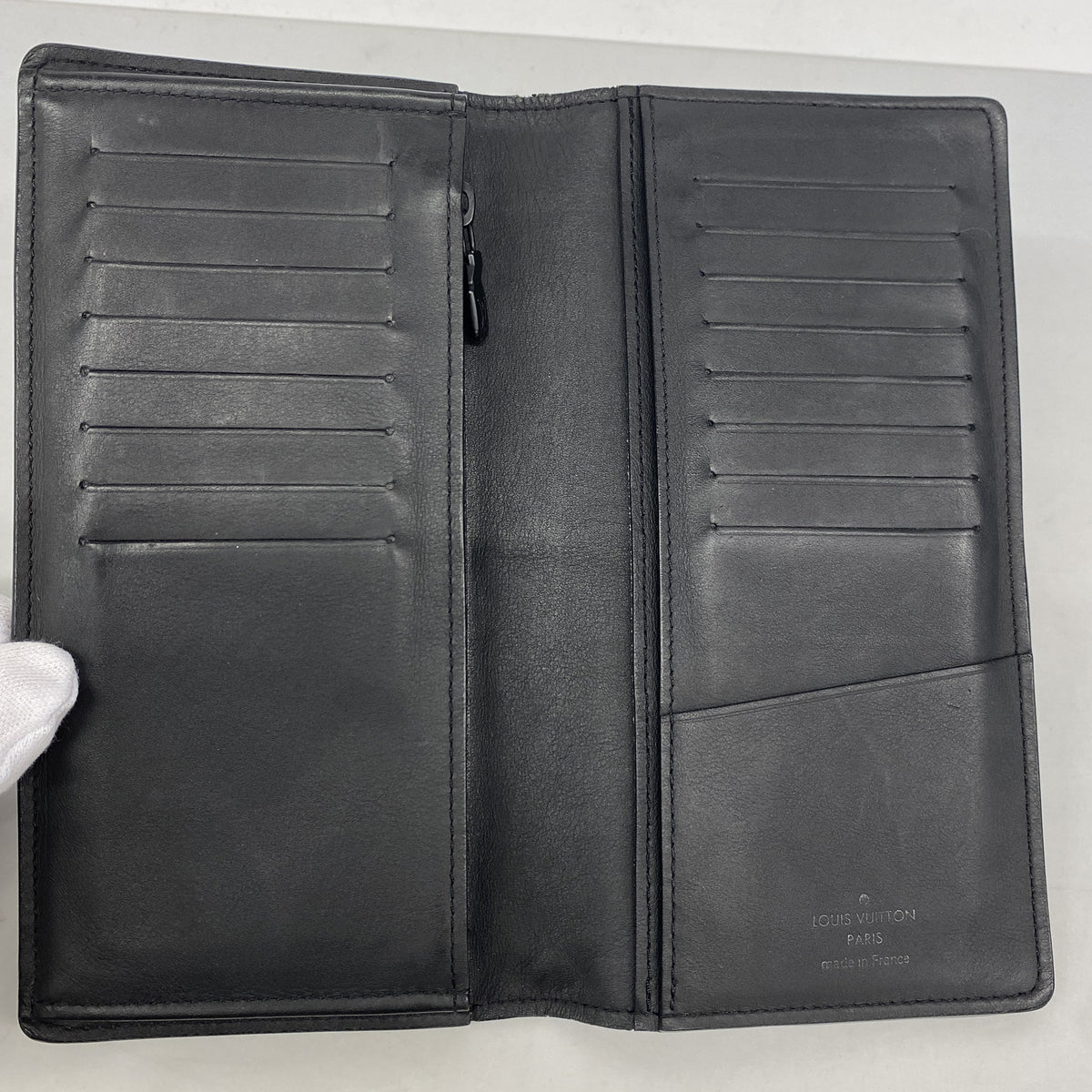 【6ib2219】ルイヴィトン 長財布 モノグラム・シャドウ ポルトフォイユブラザ M62900 ブラック【中古】メンズ